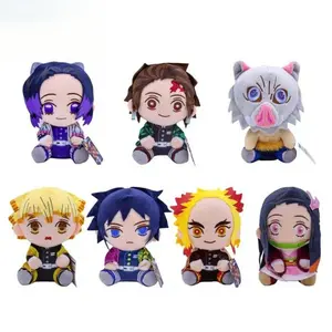 Demon Slayer Sitting Plush Toy, Tanjiro Kamado & Nezuko Cosplay Dolls, Anime Collectible Figures, Soft Stuffed Toys for Fans, Soft Stuffed Animal