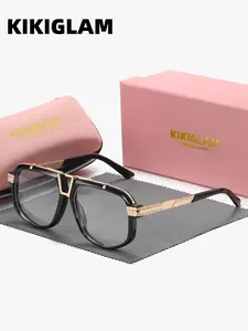 KIKIGLAM 1 Piece Unisex Corporate Full Frame Plano Glasses Exudes Refinement Geometric Frame Plano Glasses