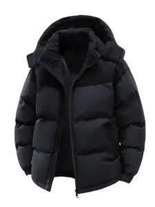 Men's Fashion Thickened Fleece Jacket Coat, Autumn Winter Warm Cotton Outerwear, Stylish Casual Wear for Cold Weather