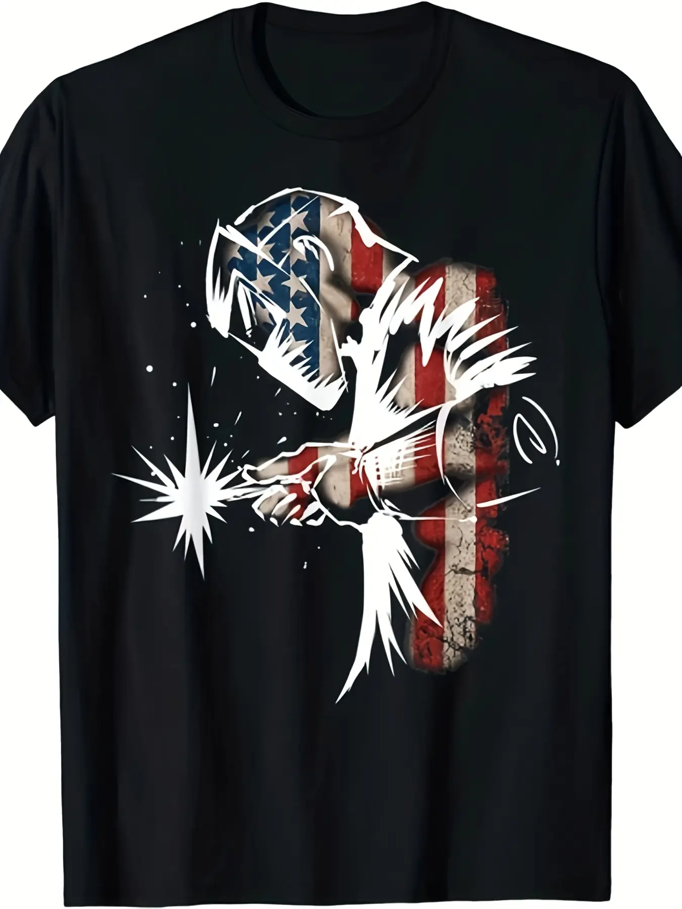 Welder American Flag Usa Patriotic Welder Gift Unisex T-Shirt_1