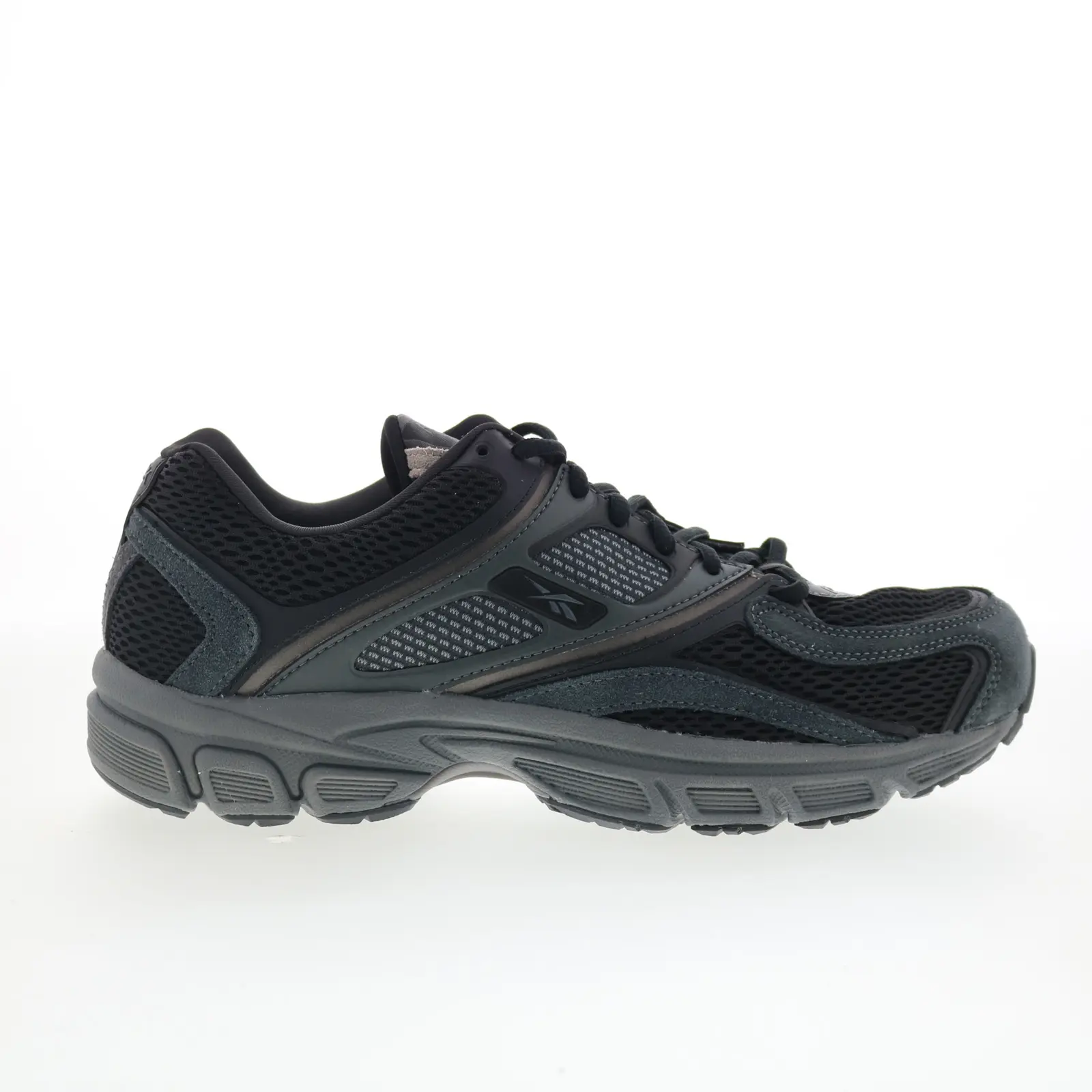Reebok Premier Trinity Mens Black Mesh Lace Up Lifestyle Sneakers Shoes