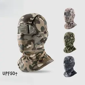 Summer Tactical Camouflage Hood Men's Outdoor Fishing Motorcycle Ice Silk Breathable Sunscreen Riding Mask XTJ123