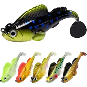 Weedless Soft Fishing Lures for Freshwater and Saltwater, Jig Head Paddle Tail Swimbaits for Bass Fishing Bait for Crappie Trout Walleye, Fishing Gifts