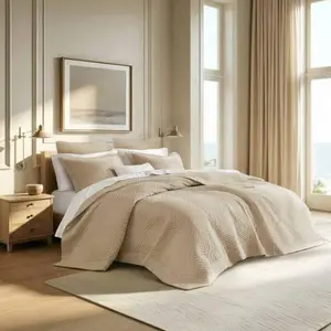 3-Piece Full/Queen 100% Cotton Sateen Quilt Set with Shams