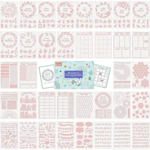 Journal Stencils (36PCS), Journal Supplies Accessories Kit for  Journaling & Planner