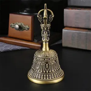 Vintage Brass Bell, Exquisite Desktop Decoration Bell, Holiday Celebration Wedding Decorative Craft, Kitchen Utensils & Gadgets, Ornaments