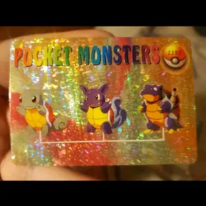 Blastoise Squirtle Pocket Monsters Vending Prism Card #1192 Carddass Sticker Pokemon