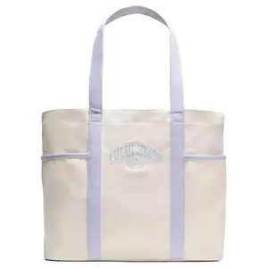 Lululemon 20L Multi-Pocket Tote Bag for Women in Purple and White Canvas