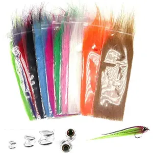 13packs Mix Color Long Fiber Fly Tying Materials Streamer