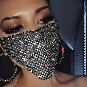 [Handmade Sparkling Crystal Mask] Bling Bling Gendery Party Handmade Crystal Gypsophila Sparkling Mask