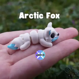 Arctic Fox Keychain