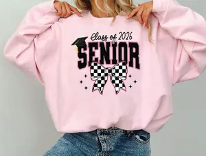 Class of 2026 Senior Sweatshirt, Senior 2026 T-Shirt, Senior Hoodie Design, Class of 2026 Crewneck, Graduation High School Sublimation Cotton Fabric