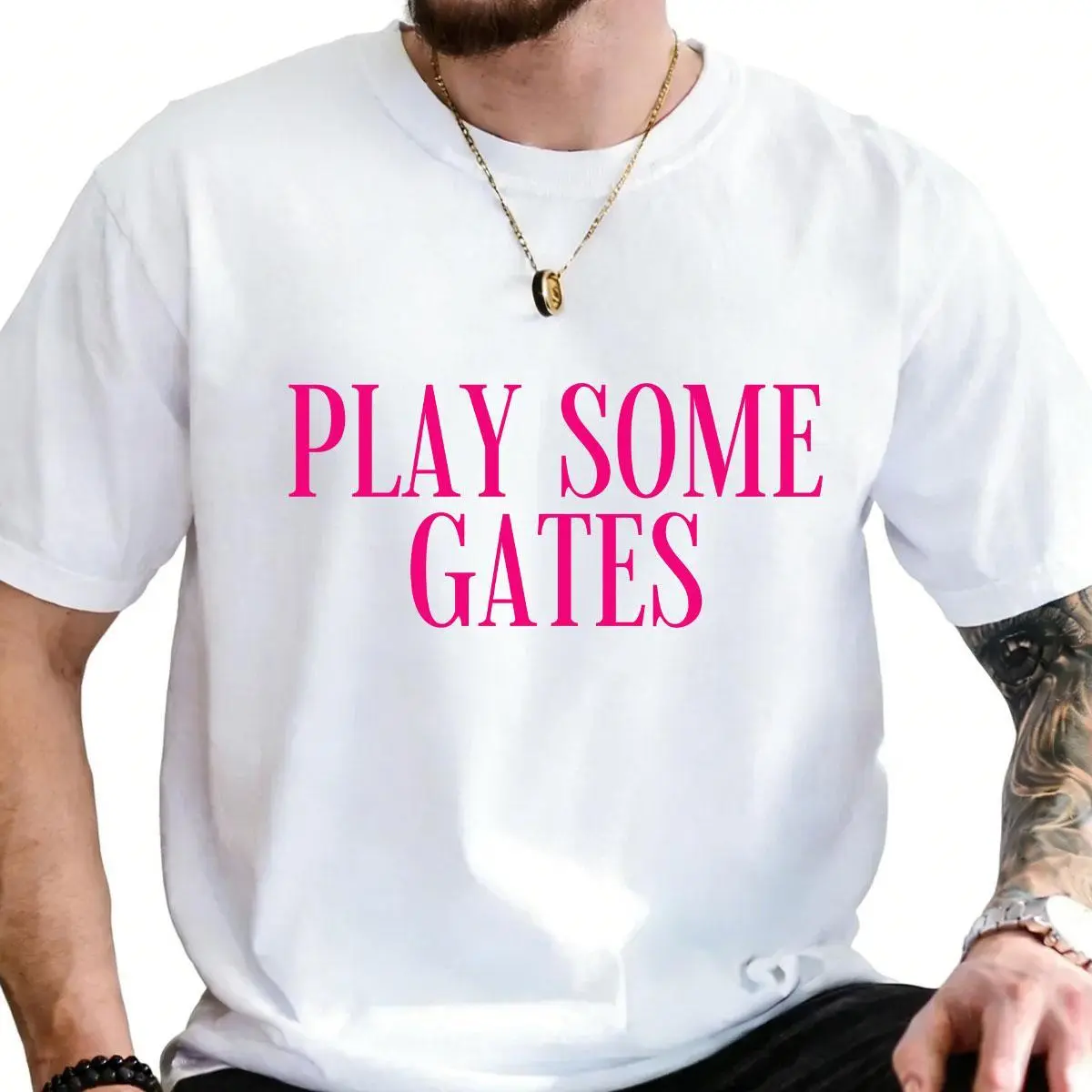 Play Some Gates Tee Gates T-Shirt Made In USA For Women For Men [Block Core Threads cotton t-shirt/sweatshirt/hoodie, soft and comfortable]