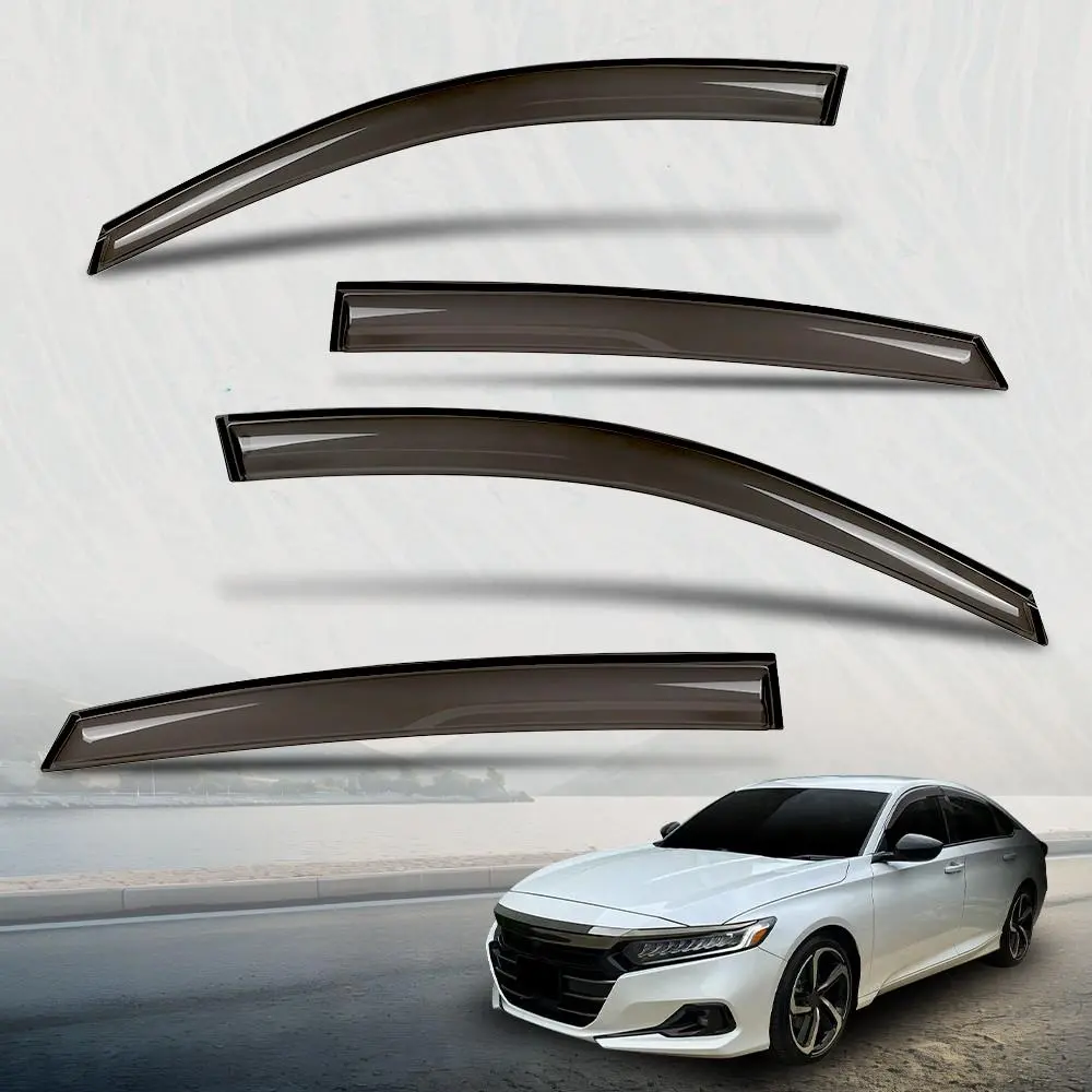 Window Visor Vent Sun Rain Guards Fit For 2018-2022 Honda Accord 4 Door Sedan
