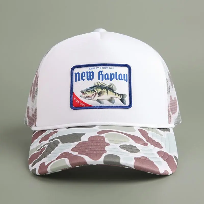 Unisex embroidered baseball cap/mesh cap/trucker cap — adjustable sun-protection casual hat for outdoor sports, suitable for year-round travel, vacations, and beach getaways
