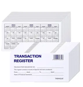 24 PCS Check Registers for Personal Checkbook, Easy to Read Checkbook Register