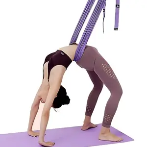 Aerial Yoga Hammock Swing Anti-Gravity Gym Training Device Adjustable Women Aerial Yoga Strap Aerial Yoga Stretching Strap Wall Practice