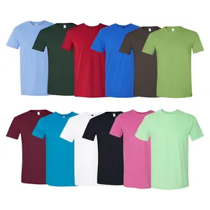 Gildan - Softstyle T-Shirt For Men, 4.5 oz. 100% Ring-Spun Cotton Bulk Tee, Assorted Short Sleeve Crewneck Plain Tees, Multi Pack Solid T-shirts