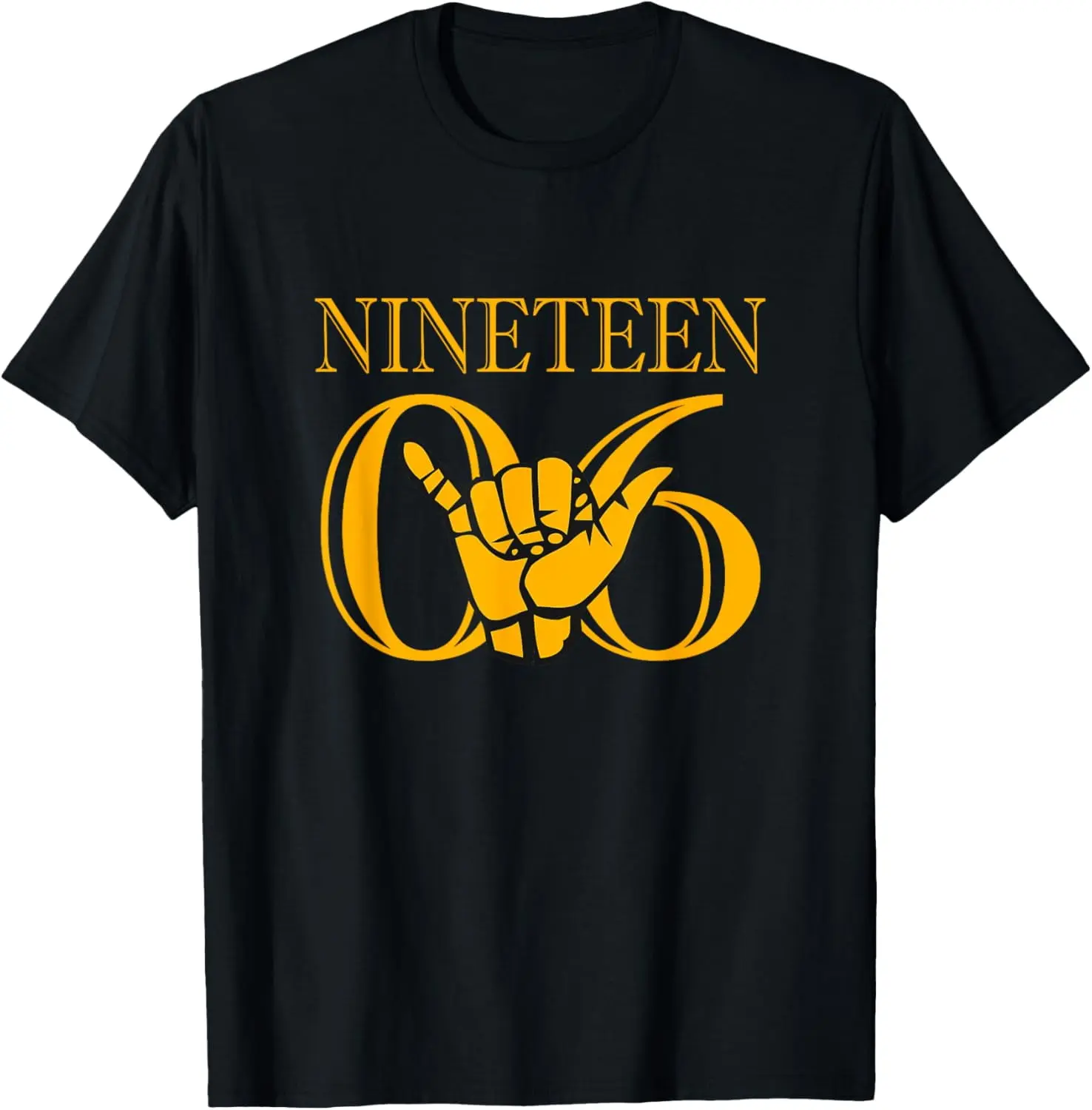 100% Cotton Men Alpha 1906 Phi Gold Alpha Hand Sign T-Shirt