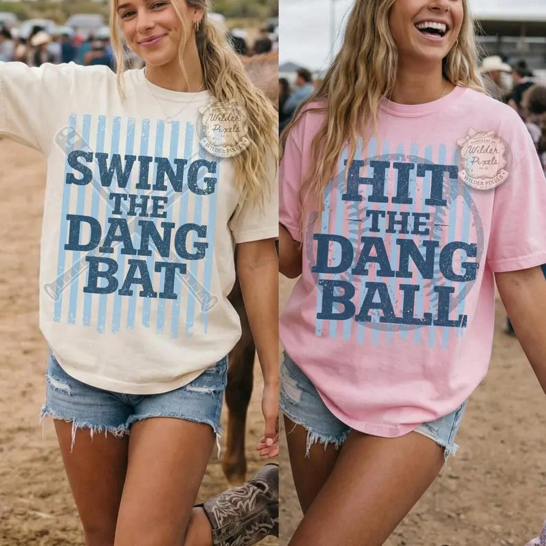 Comfort Colors Hit The Dang Ball Shirt, Playful Softball Field Mama Style Tee, Aesthetic Travel Baseball Tournament Top, Trendy Softball Ball Mom Design Shirt, Premium Garment Dyed Sporty Sideline Apparel, Boutique Game Day Lifestyle Gift Tee