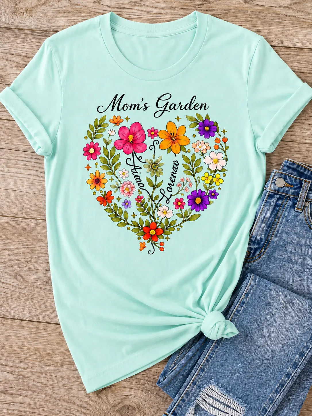 Personalized Mom Floral Shirt | Custom Name Mama Tee | Mother’s Day Gift | Bella Canvas Shirt