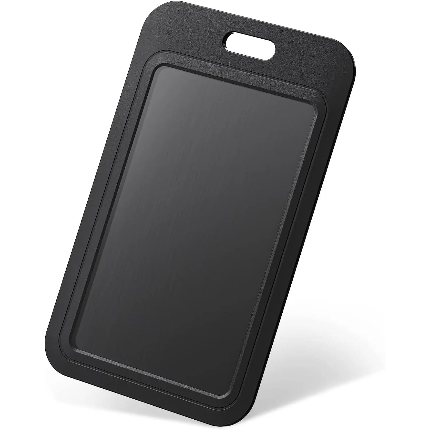 Sliding ID Badge Holder Hard Black Vertical Plastic Card Case Protector Pouch with Clear Window for Office School ID Credit Cards Proximity Key Cards Driveru2019s Licenses and Passes