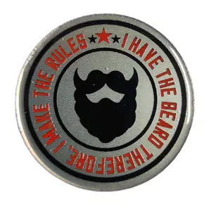 Beard Dude Make The Rules Badge 3 Colors with Iconic Beard Design and Bold Text Statement