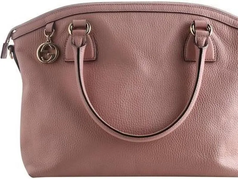 Pre-owned GUCCI Leather Shoulder Bags Dollar Calfskin GG Charm Dome Satchel