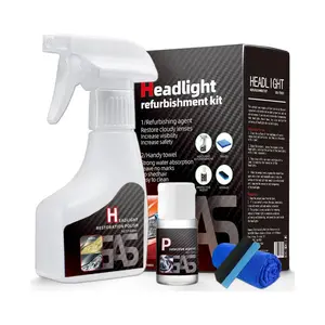 Car Headlight Restoration Fluid, Remove Yellow Oxidation & Haze, Crystal Clear Coating Refurbish Agent, Auto Headlamp Polishing Repair Cleaner for Foggy Dull Headlights