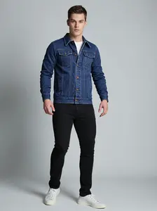 Classic Men's Denim Jacket ,Vintage Washed Cotton Blend Jean Jacket with Multi-Pockets, Regular Summer Outfits Trucker Coat for Daily Casual Streetwear