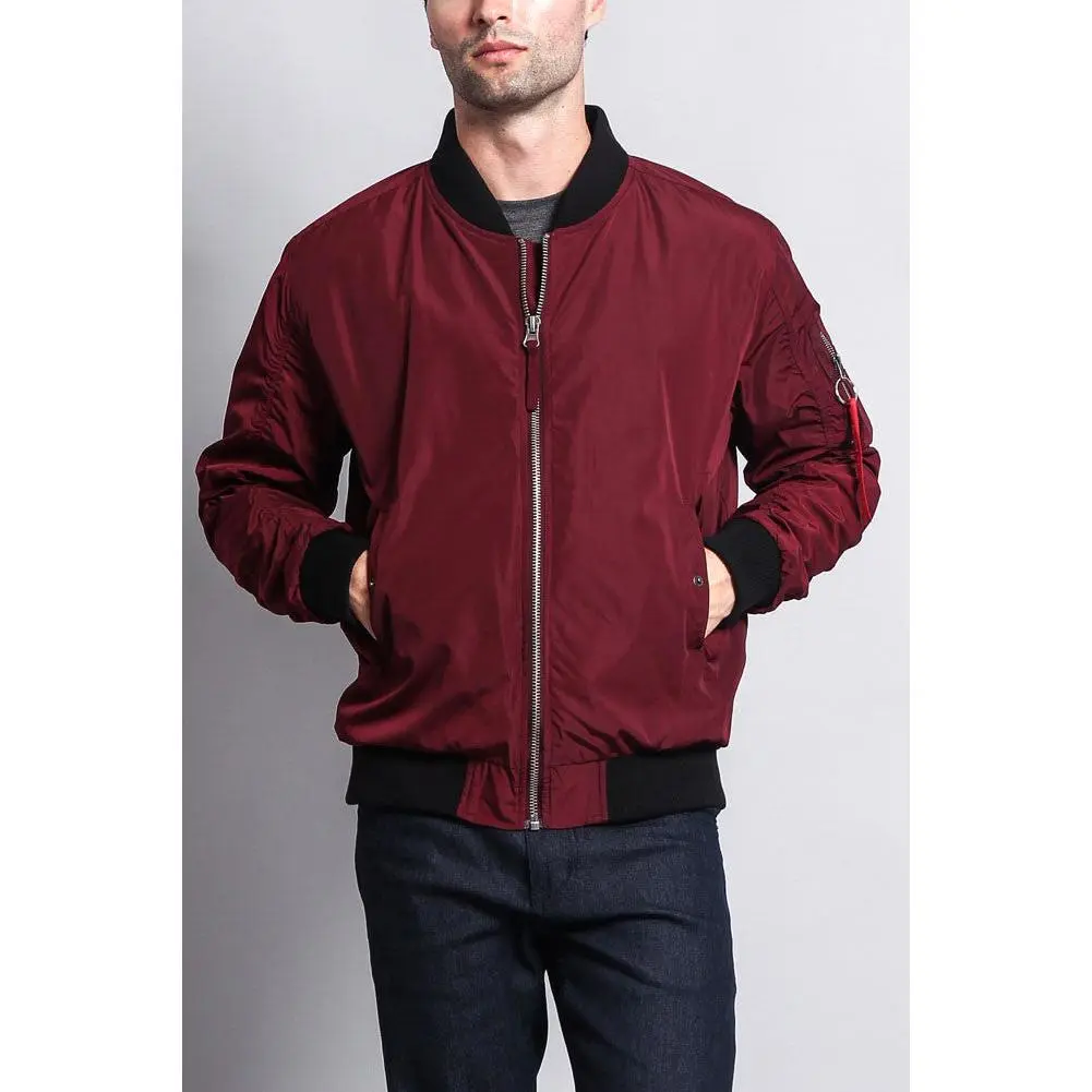Contrast Lightweight Bomber Flight Jacket