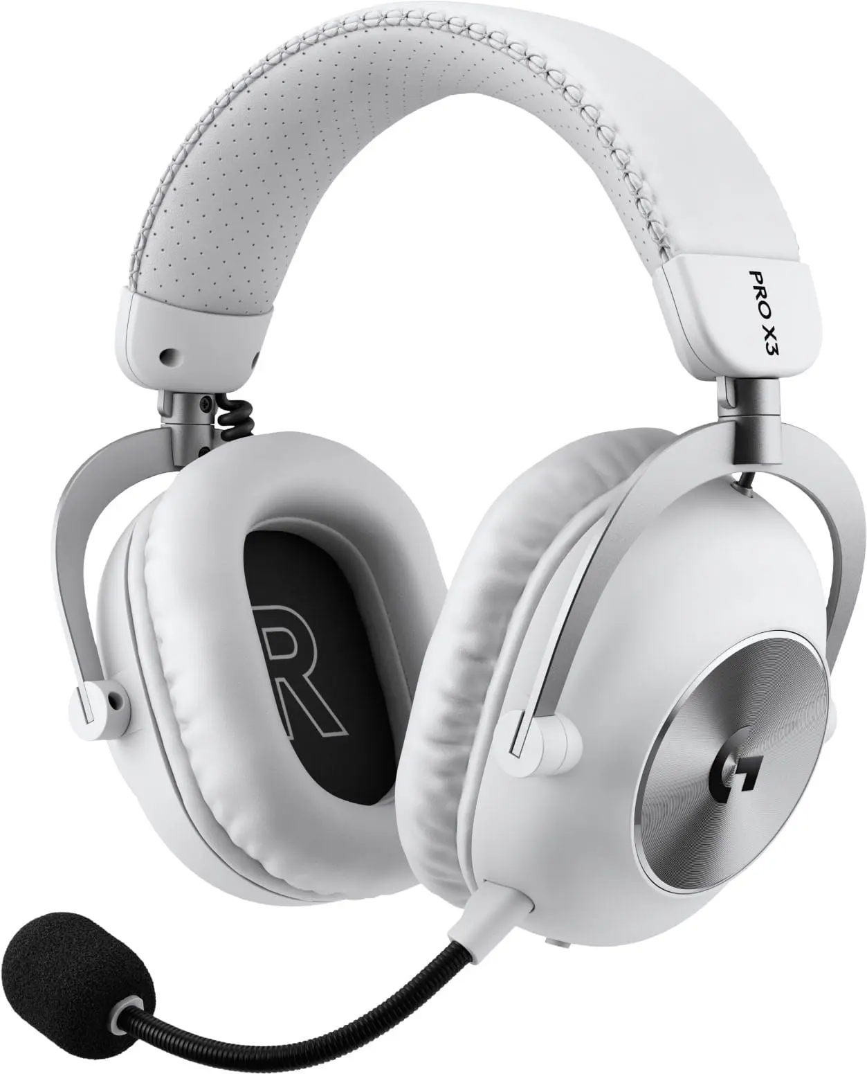 Logitech - G PRO X3 LIGHTSPEED Wireless Gaming Headset with BluetoothUSB3.5 mm Aux for PC, PS5, PS5 - White