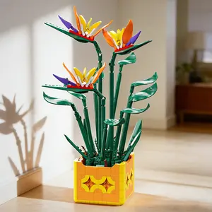 Paradise Bird Building Block Set, Plant Flower Model Assembly Toy, Home Desktop Decoration, Birthday Gift, Holiday Present