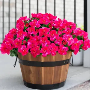 4PCS Artificial Fake Camellia Flowers Plants for Outdoor Outside Spring Decoration, Faux Silk Camellias UV Resistant Look Real Lifelike Artificial Flower for Planter Porch Patio Garden Yard, Artificial Flowers, Home Decorations