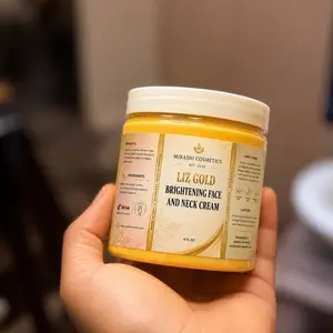 Mirasih Cosmetics Liz Gold Brightening Face and Neck Cream 4 FLOZ with Turmeric for Radiance Hydration & Silky Hydration