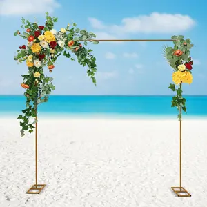Square Wedding Arch, 10 x 10FT Portable Pipe and Drape Backdrop Stand Kit - Heavy Duty Studio Photography Background Support for Wedding Party Photography, Plant Arbor Support Frame for Garden Modern Minimal