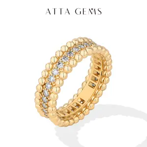 ATTAGEMS fashion design 1.7mm D Color VVS1 S925 Sterling Silver Lab-Created Moissanite Jewelry Ring Wedding Engagements Gift daily wear Anniversary R323