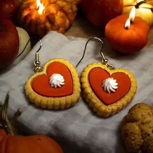 Pumpkin Pie Clay Earrings fashion jewelry