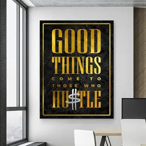 Hustle Quotes Poster, Inspirational Wall Art For Entrepreneur Hustle Harder Success Motivational Wall Art Hustler Sign Decor