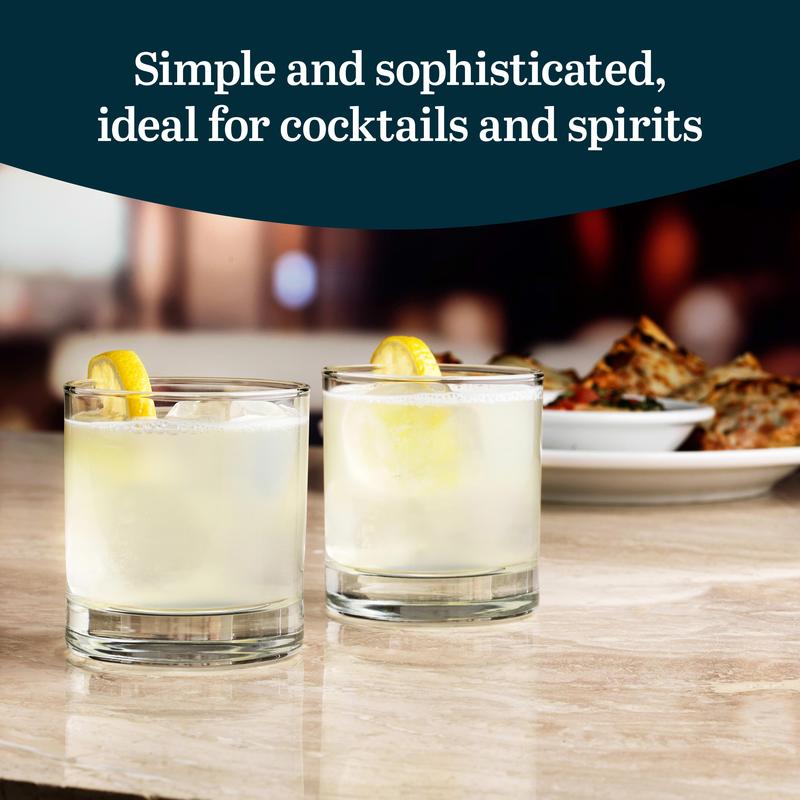 Libbey 916CD Heavy Base Rocks Glasses Set, Simple Glassware Drinking Glasses Set of 24, Stylish, Dishwasher Safe Glasses for Cocktail Parties And More