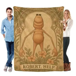 Marcus Worm Theme Blanket, soft and comfortable, suitable for bedroom and living room decoration, is a perfect gift, machine washable micro crochet warm nap blanket