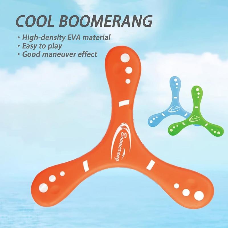 High-density EVA boomerang - suitable for adults, soft and safe, can be flown indoors/outdoors, brightly colored, makes a perfect gift for relaxation and social interaction, ideal for birthdays, Christmas, Easter, graduations, etc., one per pack.
