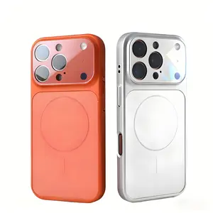 WWH Luxury Nano Glass Matte Phone Case For iPhone 17 Air 16 15 14 13 Pro Max Magnetic Case For Magsafe Wireless Charging Armor Cover