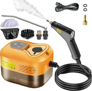 Portable Handheld Steam Cleaner with 10 Accessories, Adjustable Levels, Fast Heat-Up Steamer for Kitchen, Bathroom, Tile & Car Cleaning