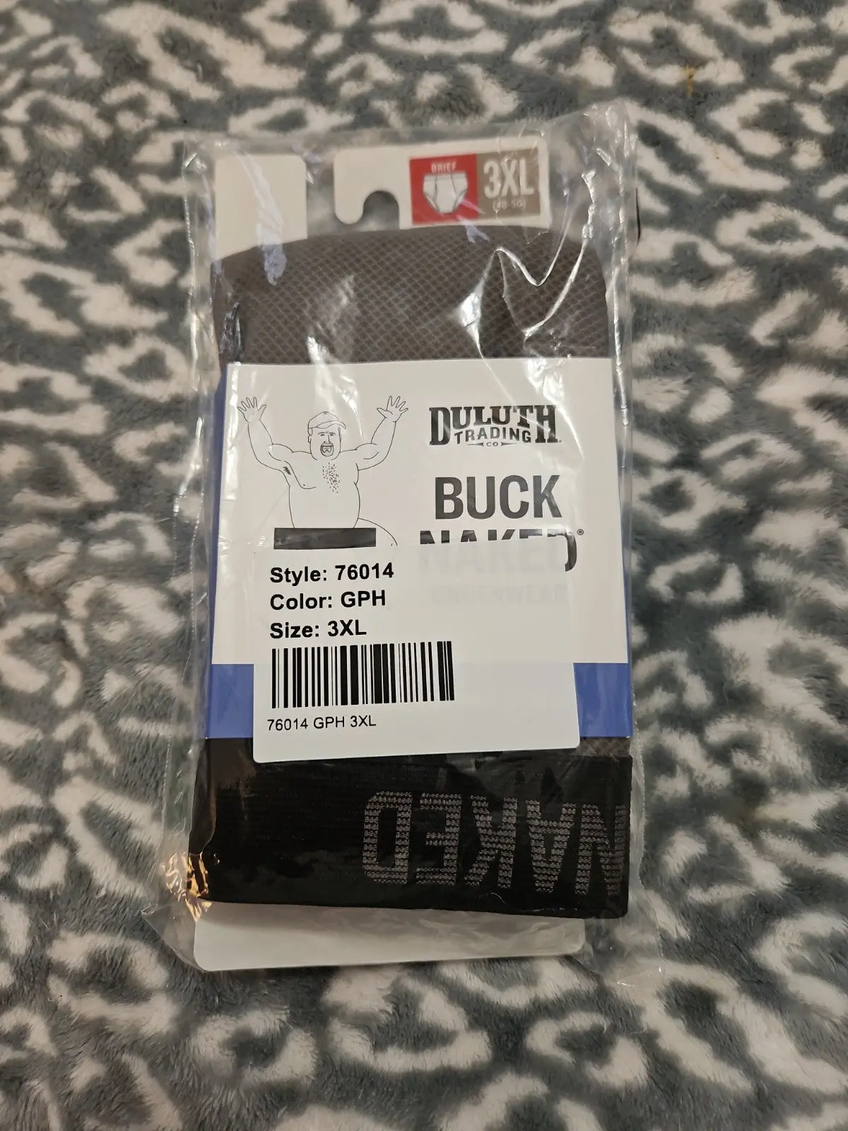 Duluth Trading Company Men's Buck Naked Briefs Graphite Gray 2XL NIP