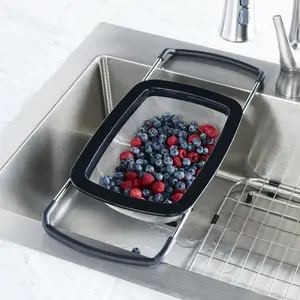 KitchenAid Expandable Colander, Sink Colander, Steel Colander - Black