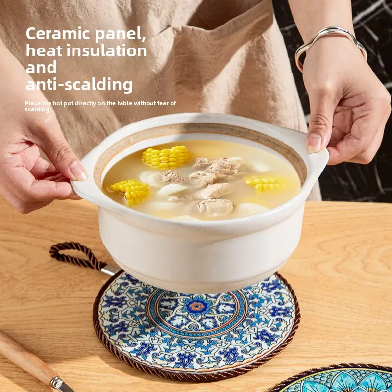 Retro Heat Resistant Mat for Cast Iron Enamel Dutch Oven Ceramic Tableware Non-Slip Kitchen Heat Insulation Pad for Dining Table Plate Heat Protection Retro Heat Resistant Mat for Cast Iron Enamel Dutch Oven Ceramic Tableware Non-Slip Kitchen Heat Insulation Pad for Dining Table Plate Heat Protection