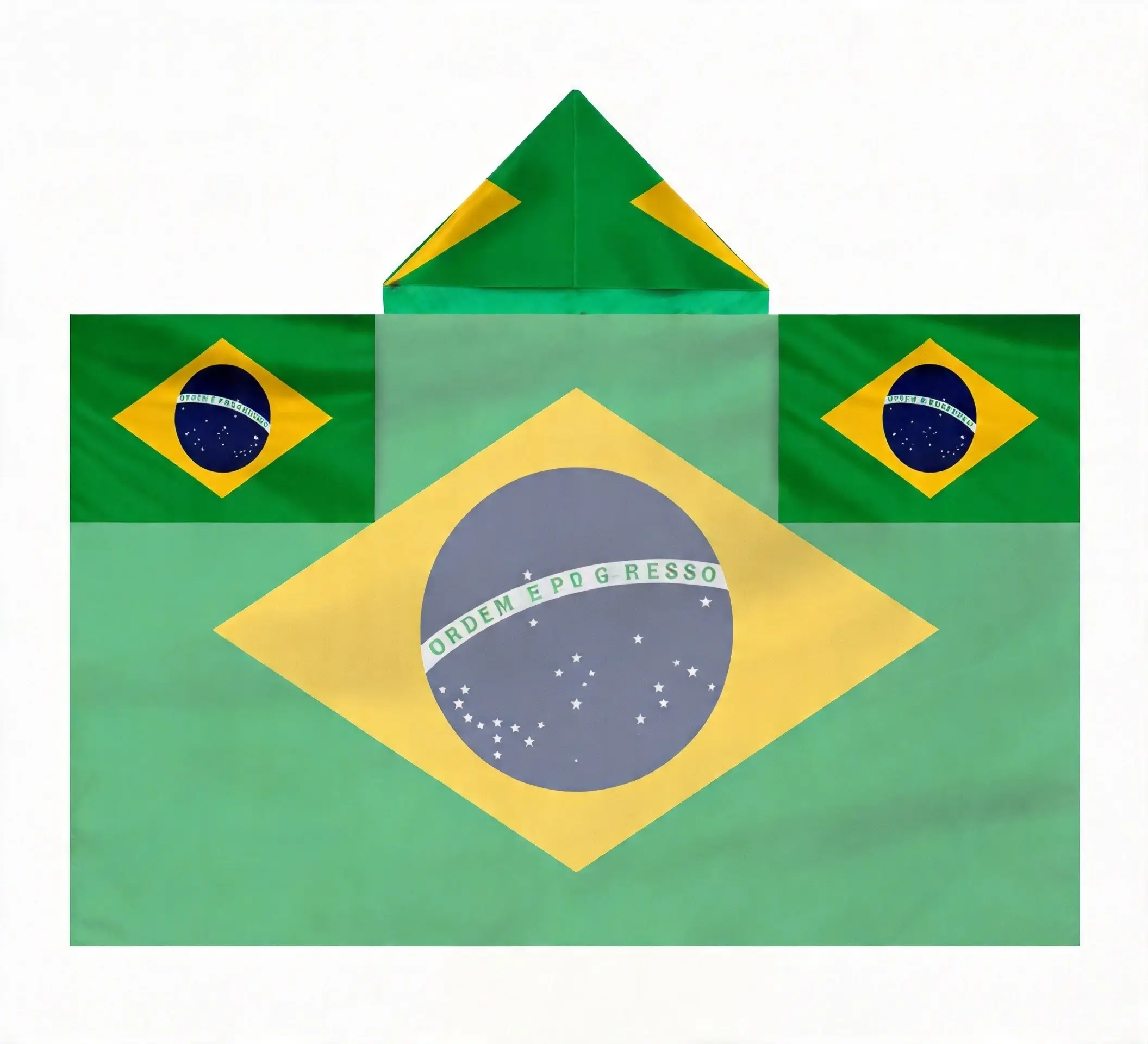 Brazil Wearable flag 3*5 feet large national flag，2026Football match，,Multiple countries available,  team support, for fans, cheering props in the stands, durable design suitable for year-round use, suitable for stadiums, sporting events, and parties