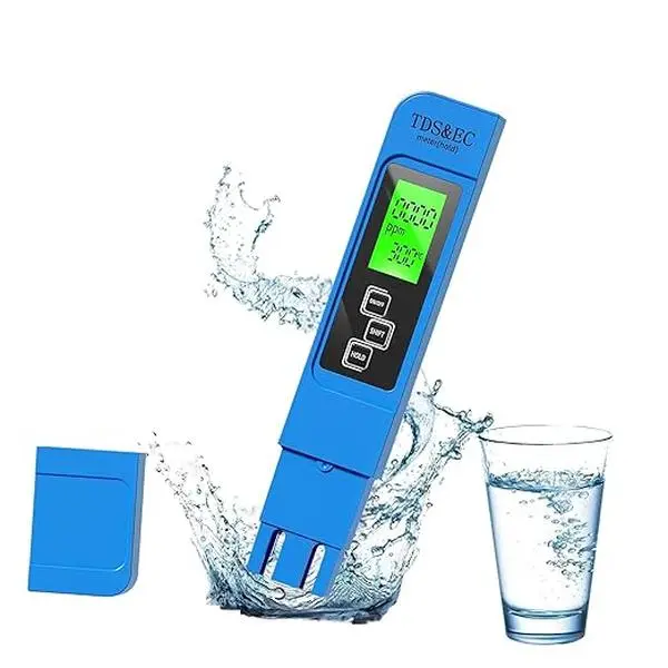TDS & EC 2026 Upgraded 4-in-1 Digital TDS Meter with 0-9990 ppm Range, Water Quality Tester for Drinking Water, RO Systems, Aquariums & Pools