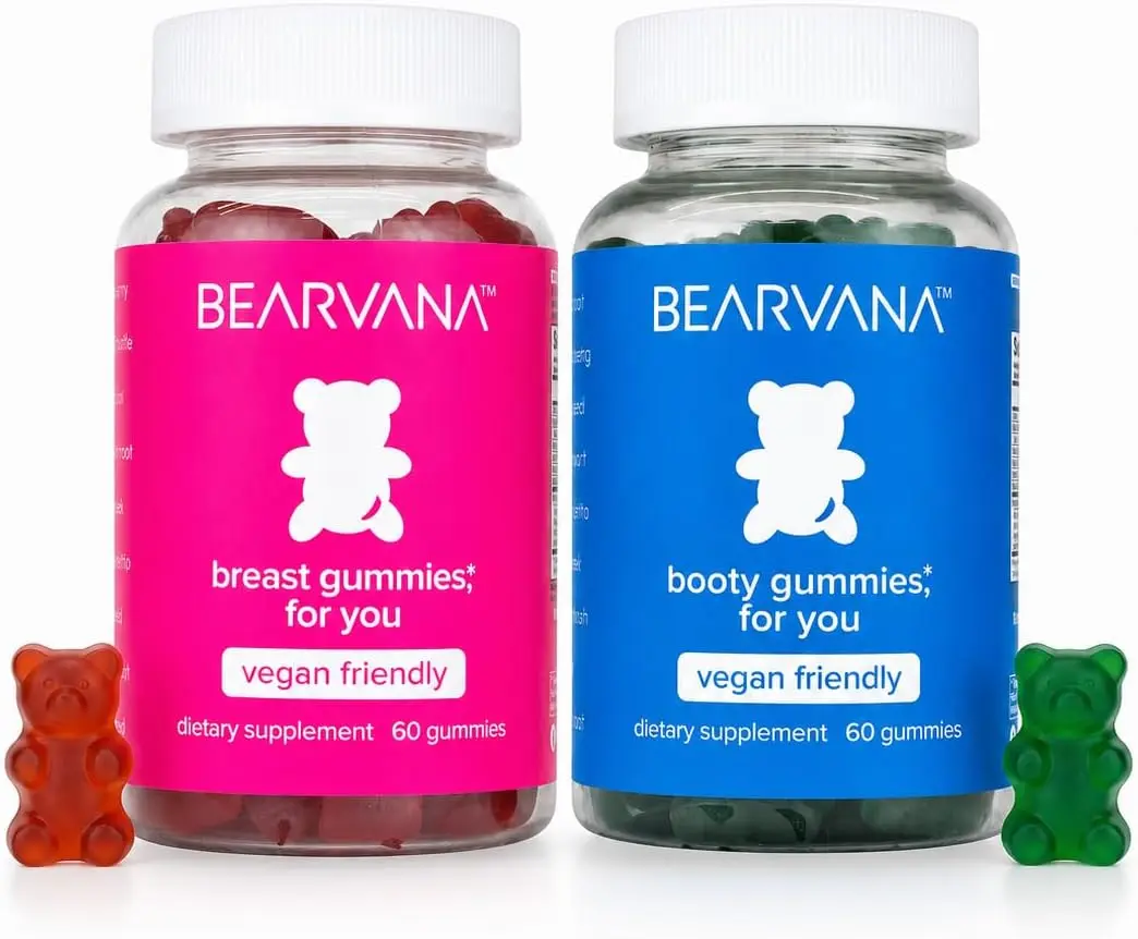 BEARVANA Top & Peach Support Women's Multivitamin Gummies, 120 CT(Berry) | Plant-Based Multivitamin Supplement for Women's Daily Wellness Support, Vegan-Friendly, Gluten-Free, Cruelty-Free and Non-GMO